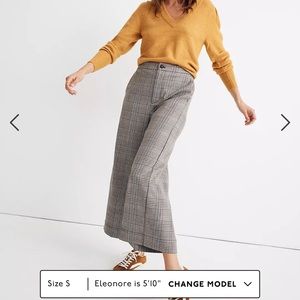 NWT Madewell Houston pull-on menswear plaid size Medium